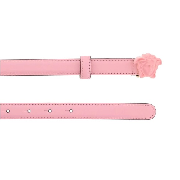 New Authentic VERSACE Pink leather ''Medusa'' belt by VERSACE - Picture 3 of 9